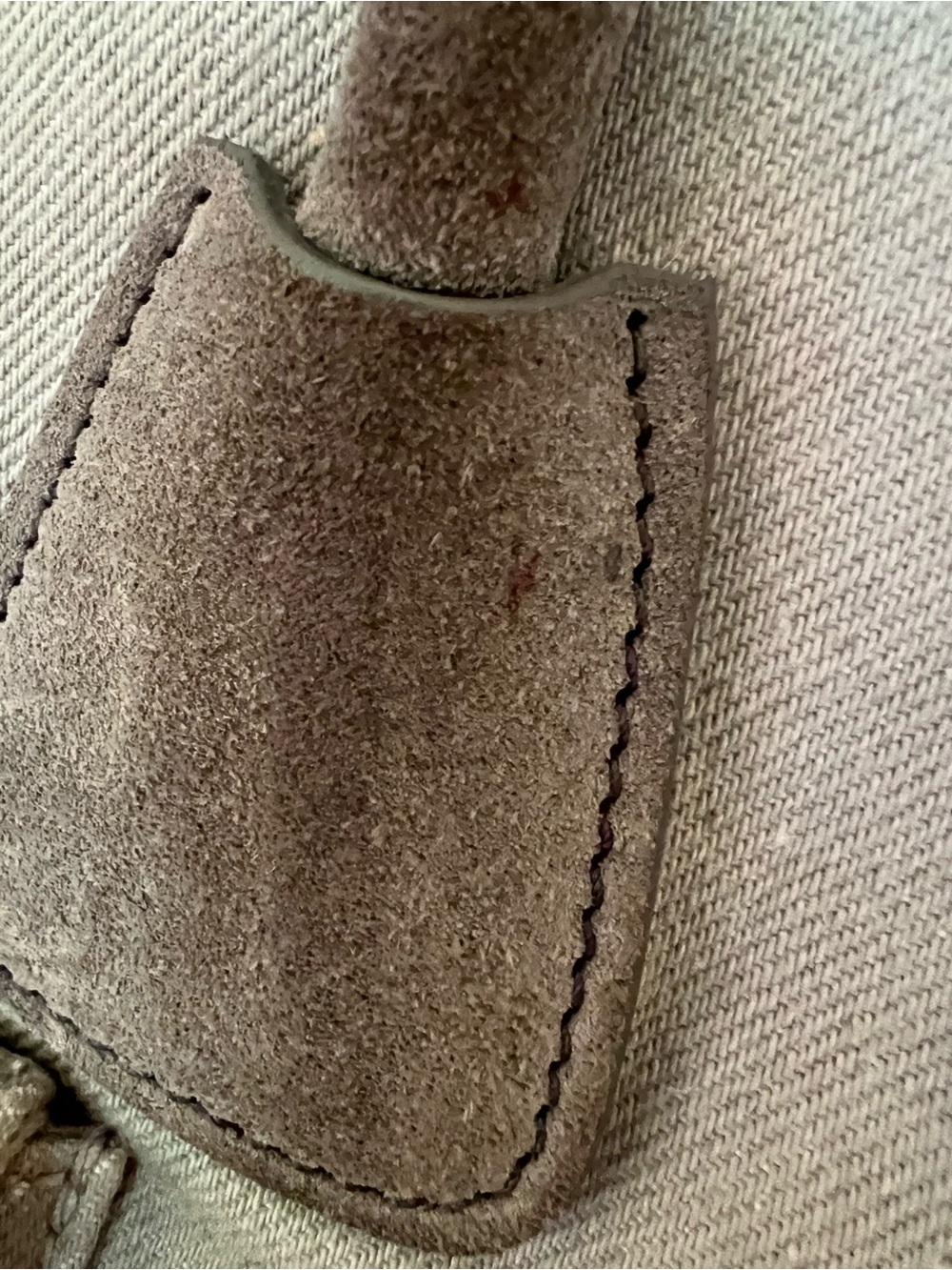 Prada Canapa Studded Crystal Denim Tote Bag Grey Nube B2692H - Picture 17 of 17